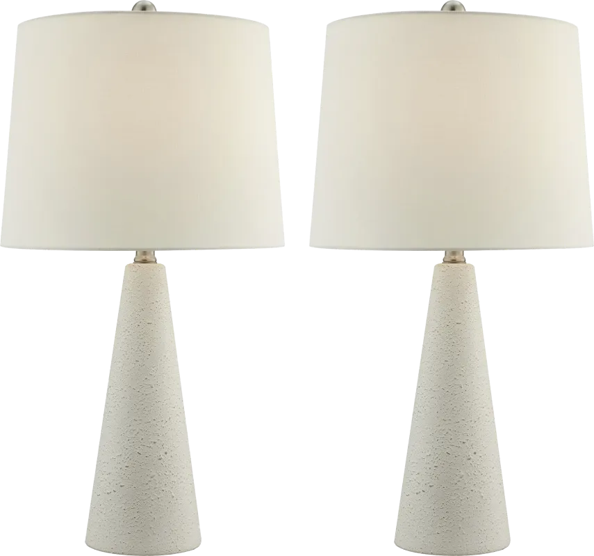 Varn Lane White Table Lamps, Set of 2