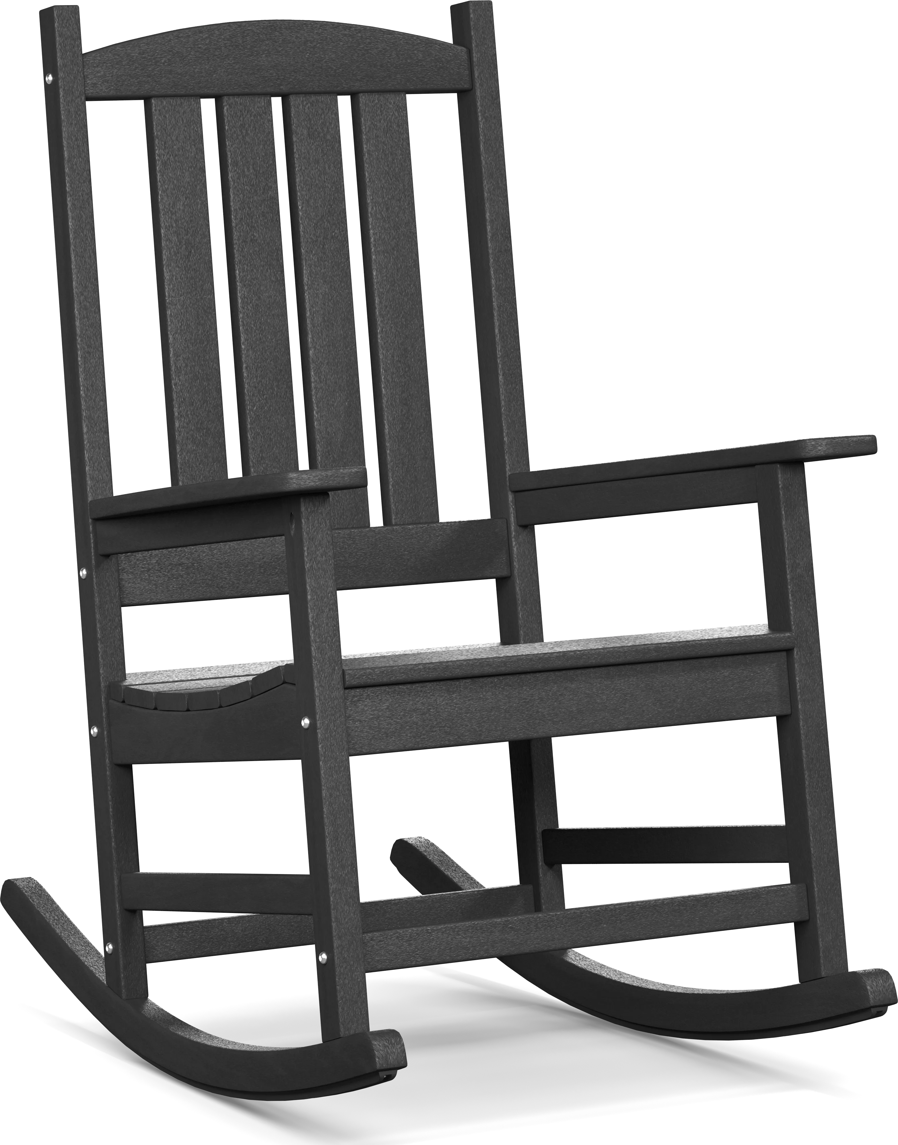 Brocky Black Outdoor Rocking Chair - Thumbnail - Image 1