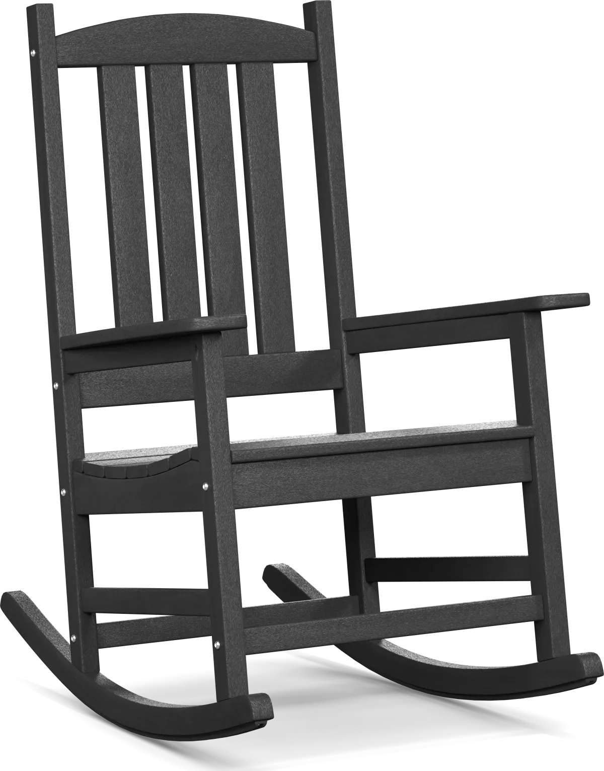 Brocky Black Synthetic Fabric Outdoor Rocking Chair | Rooms to Go