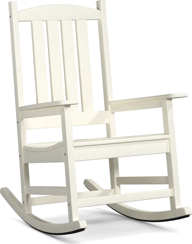 Brocky White Outdoor Rocking Chair