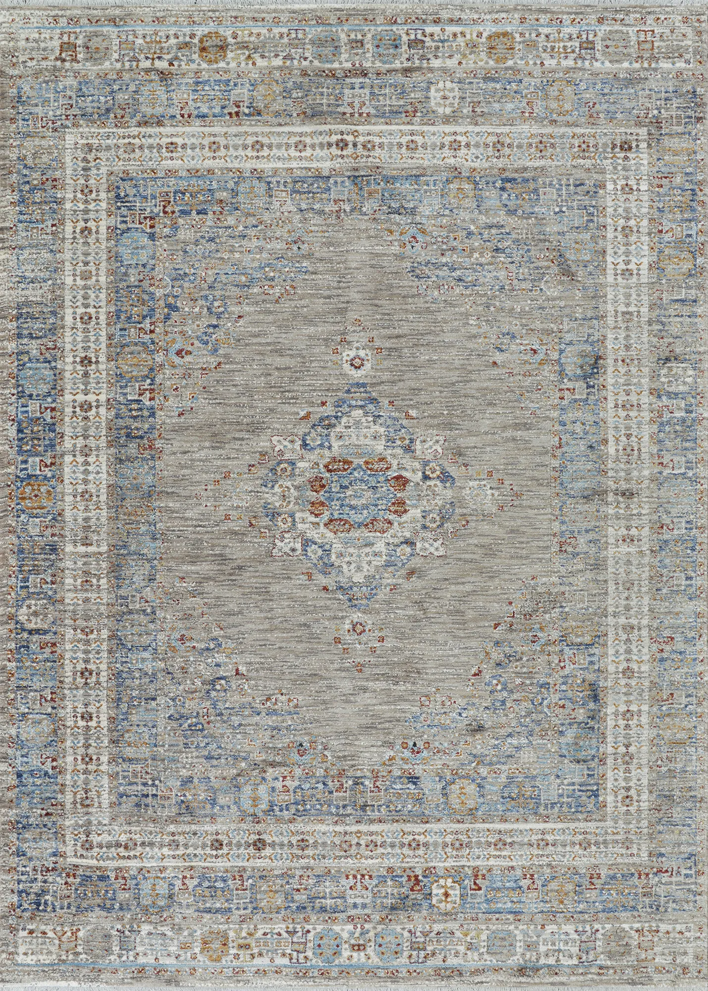 Riverdeen Blue/Brown 6'6 x 9'6 Rug - Image 1