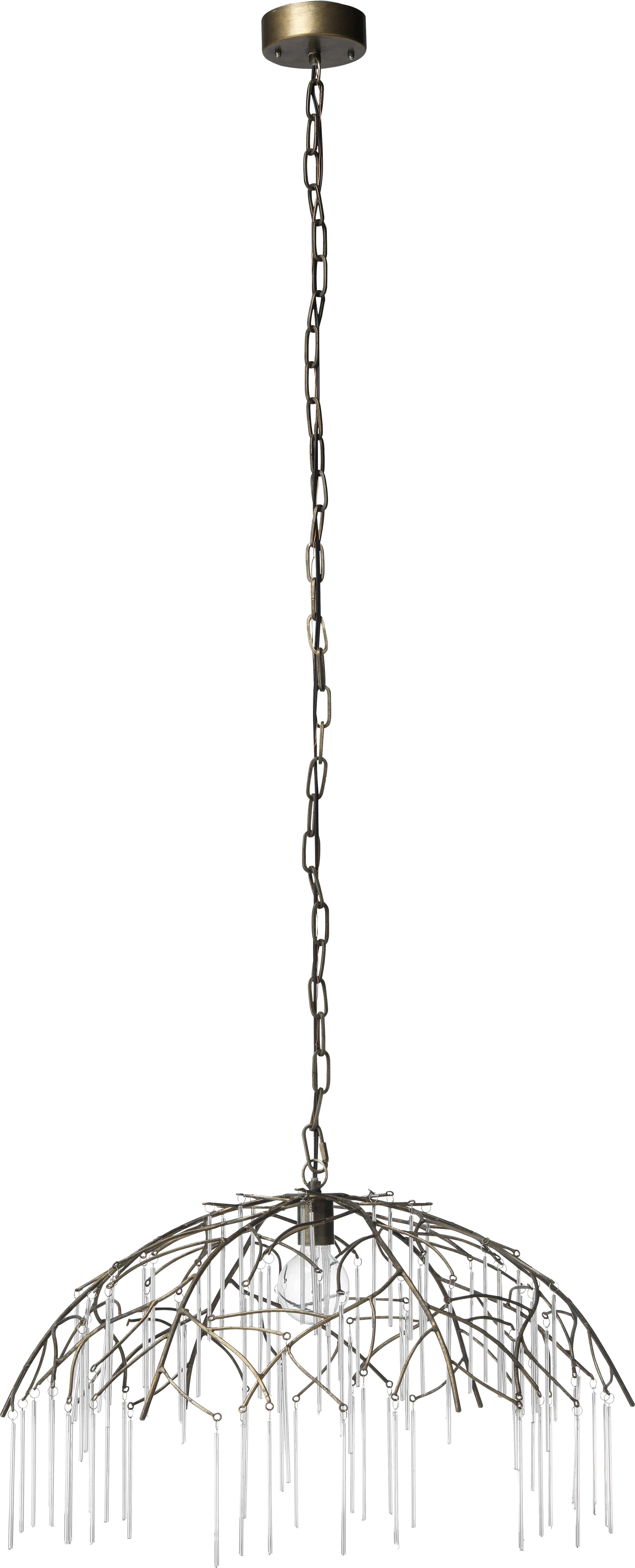 Winey Circle Brass Pendant - Thumbnail - Image 1