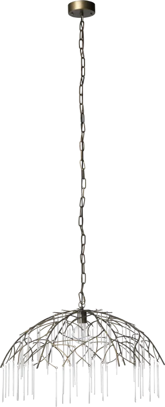 Winey Circle Brass Pendant