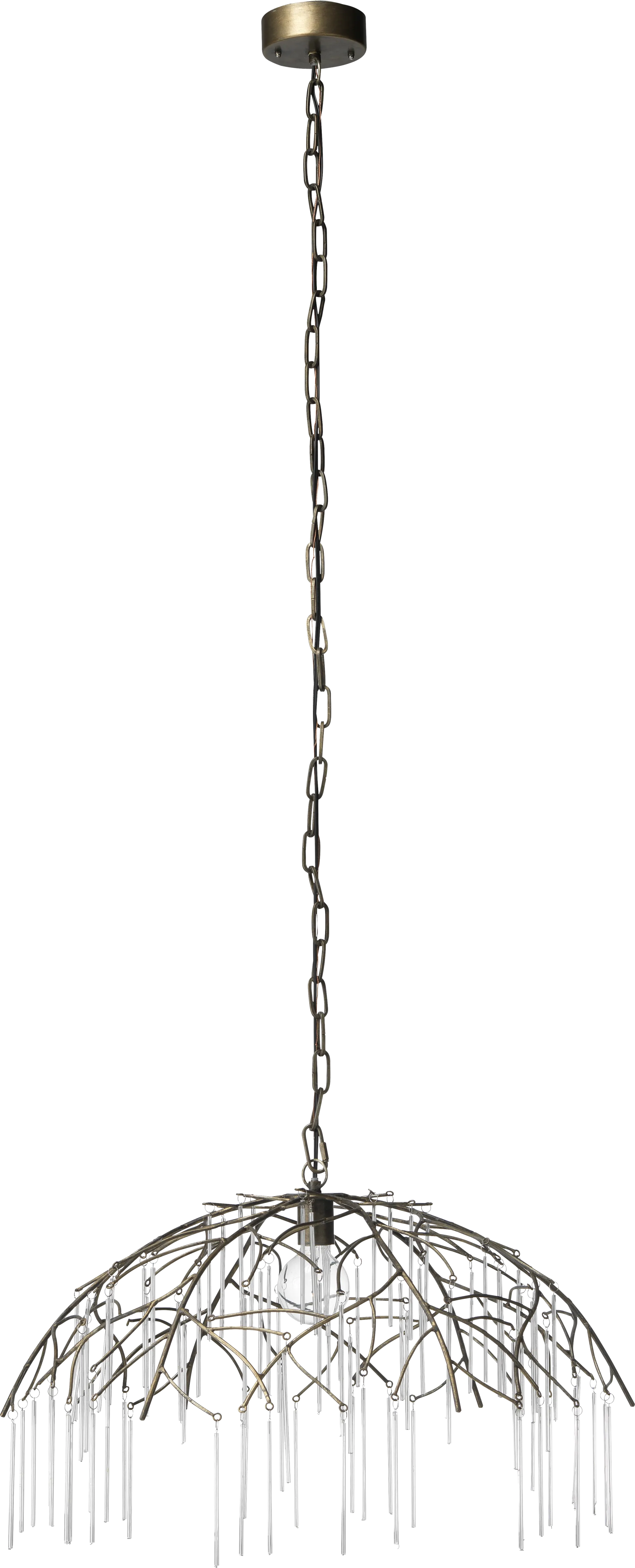 Winey Circle Brass Pendant - Image 1