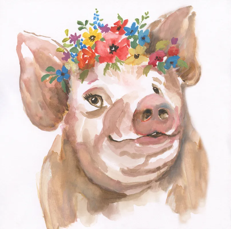 Kids Floral Rosey Pink Artwork