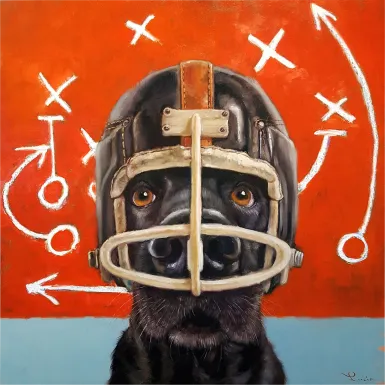 Kids Tackle Pup Red Artwork