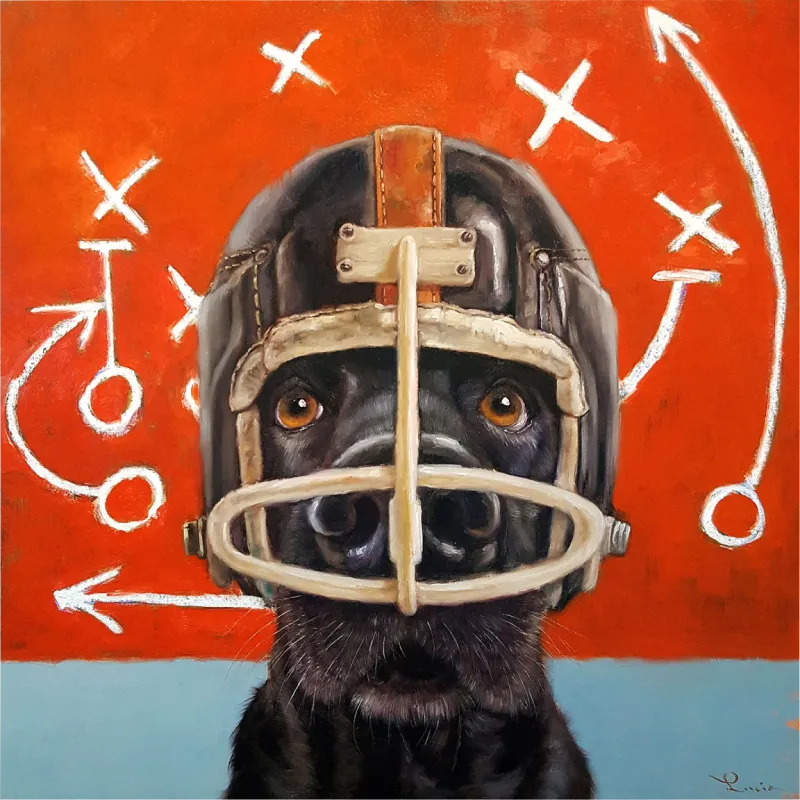 Kids Tackle Pup Red Artwork