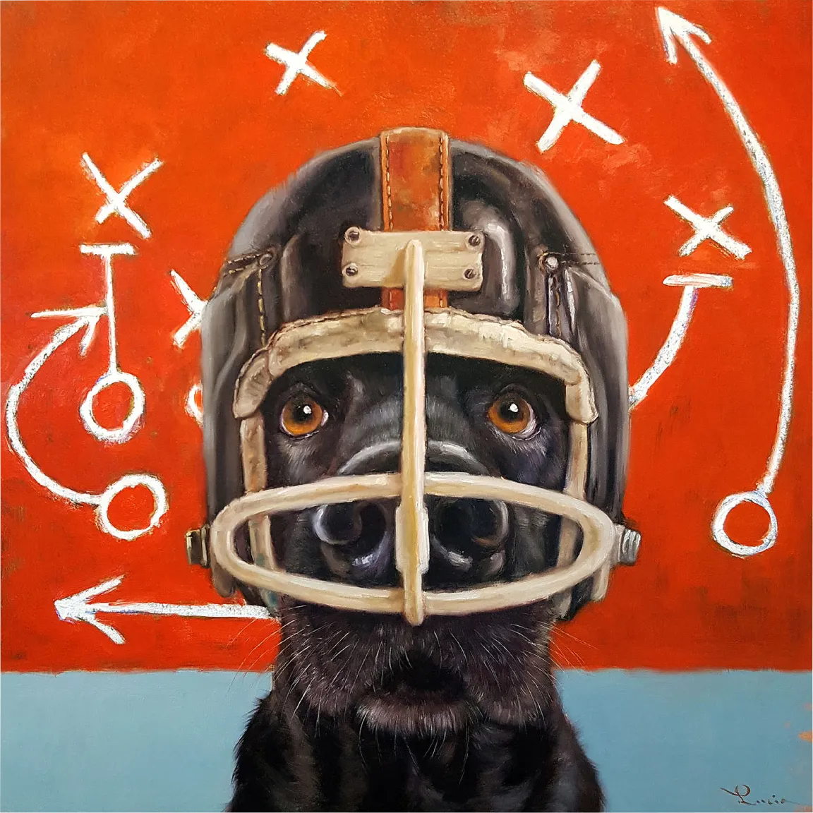 Kids Tackle Pup Red Artwork - Image 1
