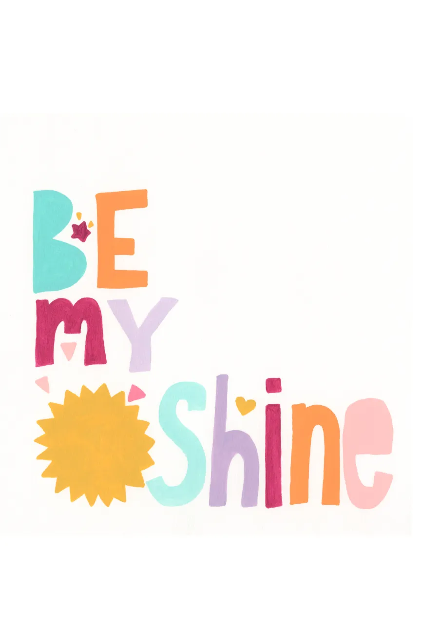 Kids Be My Sunshine White Artwork - Image 1
