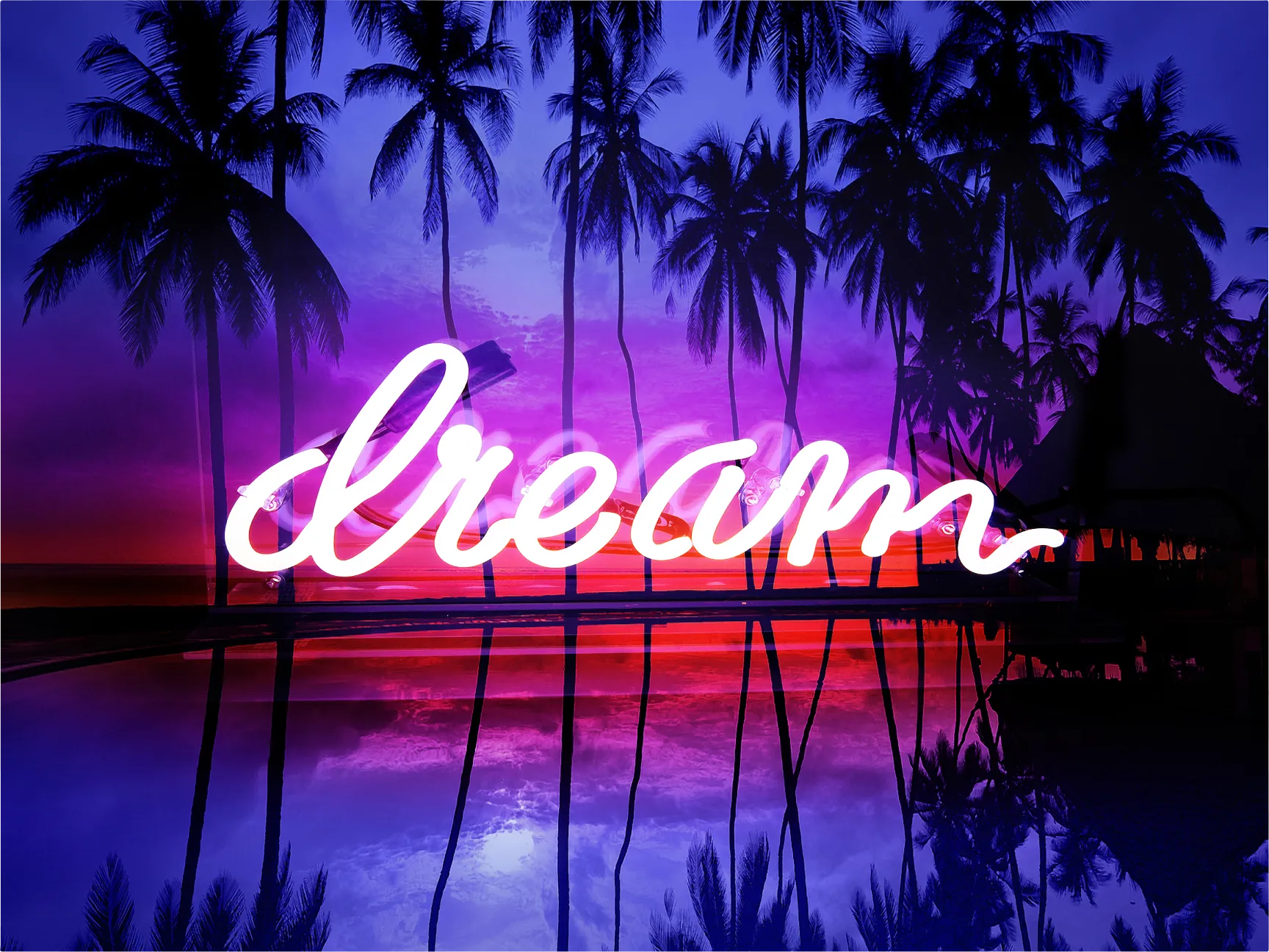 Kids Fluorescent Dreams Purple Artwork - Image 1