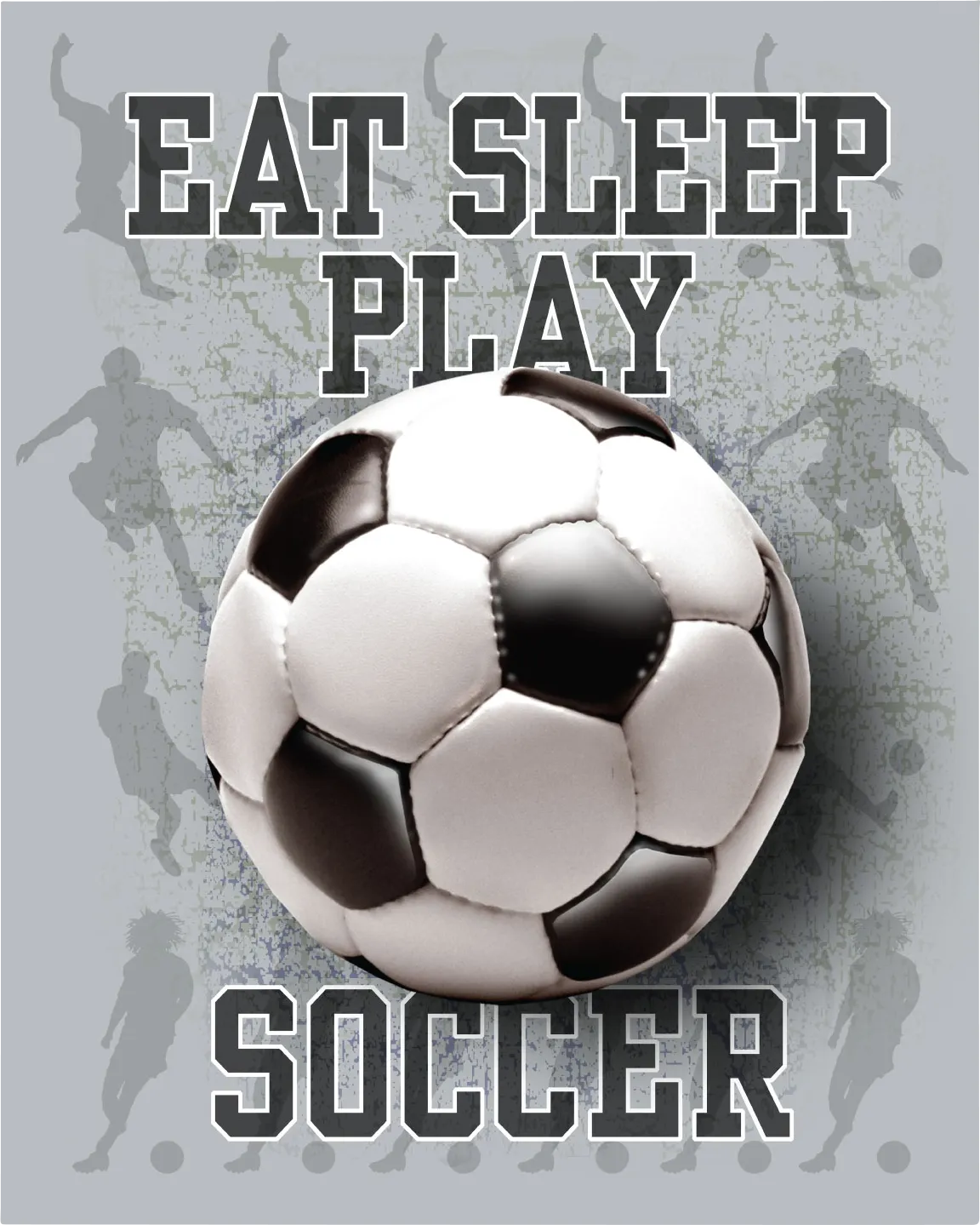 Kids Soccer Rave Gray Artwork - Image 1
