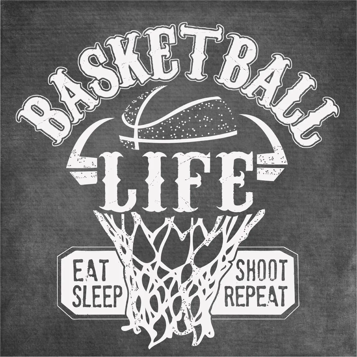 Kids Breathe Basketball Gray Artwork - Image 1