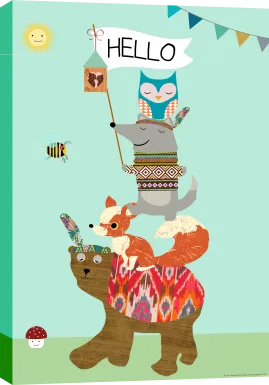 Kids Circus Friends Seafoam Artwork