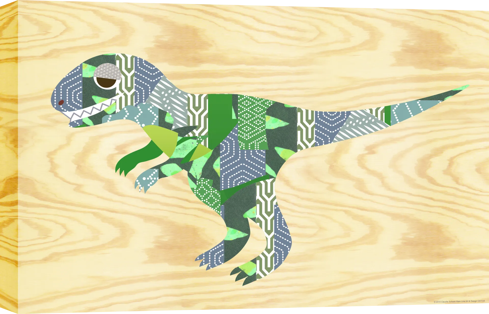 Kids Dinoroar Green Artwork - Image 1