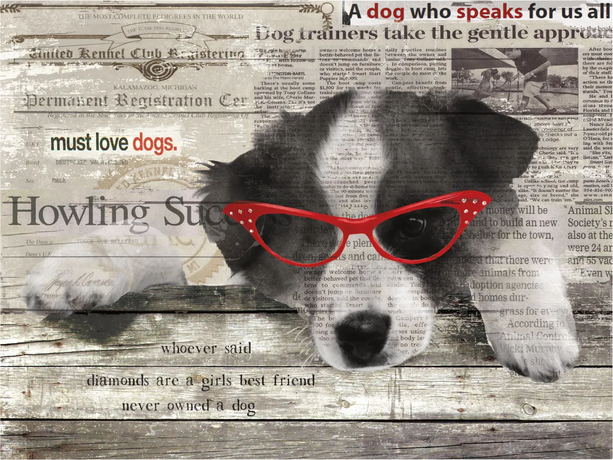 Kids Doggie Papers I Gray Artwork - Thumbnail - Image 1