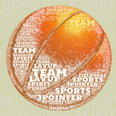 Kids Basketball Jargon Cream Artwork