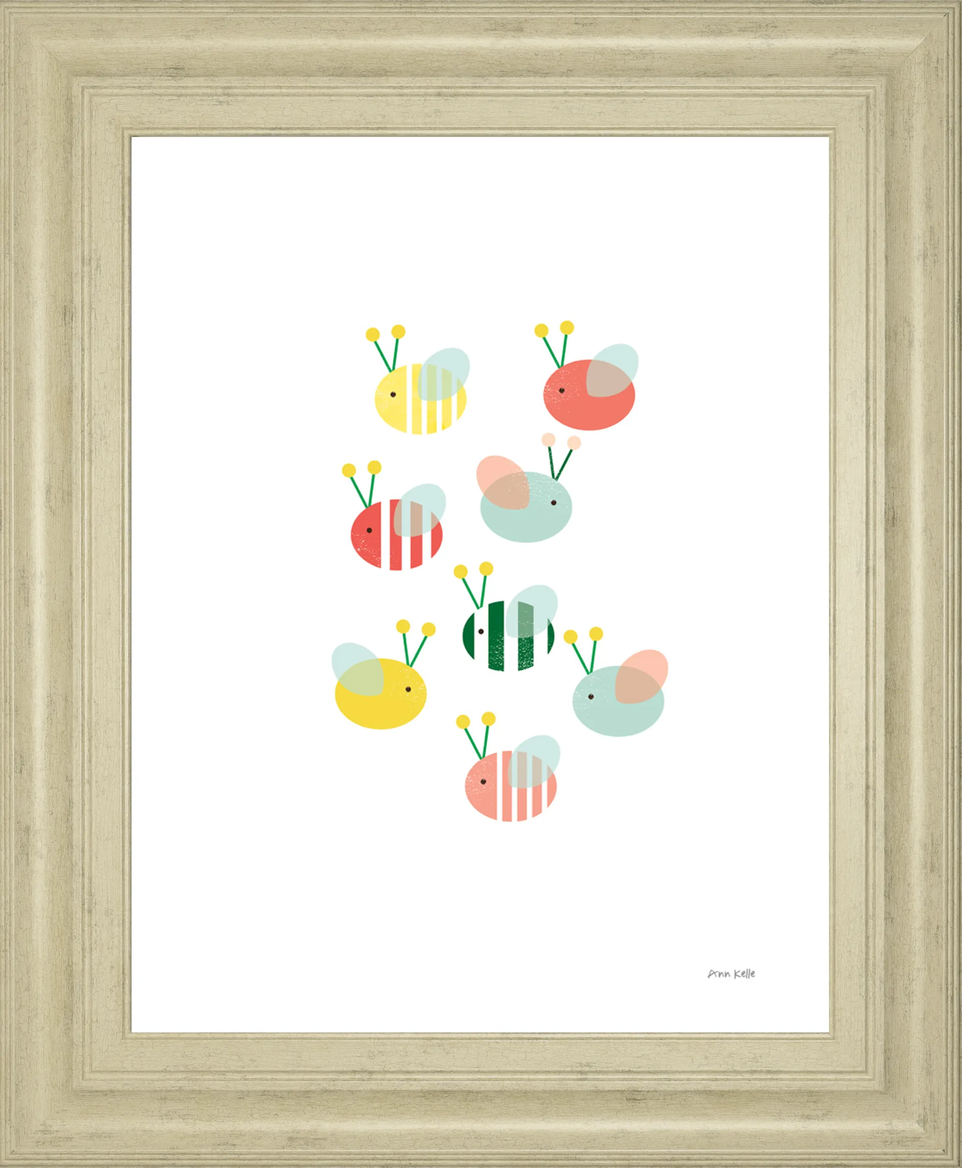 Kids Bumble Party Ivory Artwork - Image 1