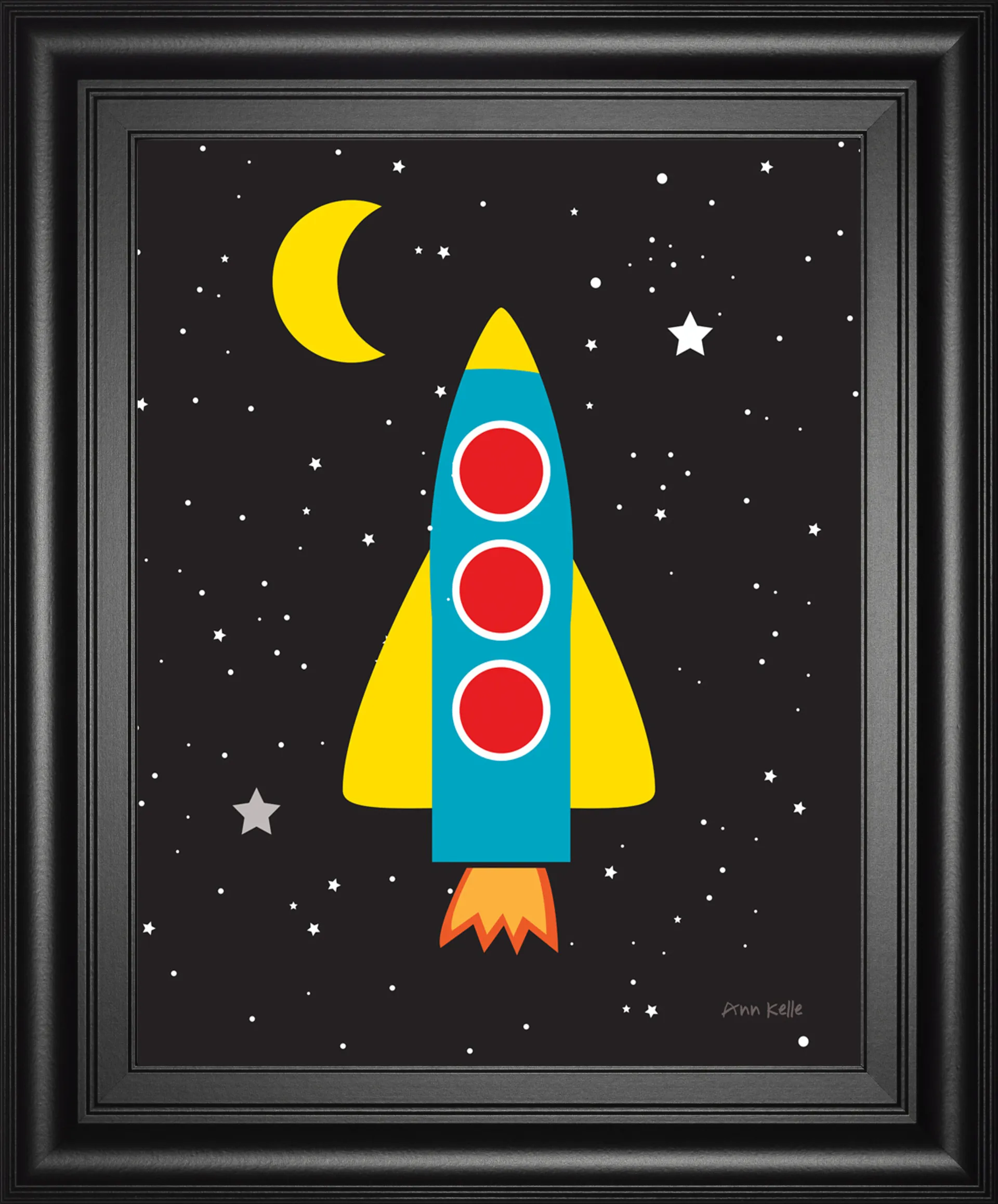 Kids Moon Mission Black Artwork - Image 1