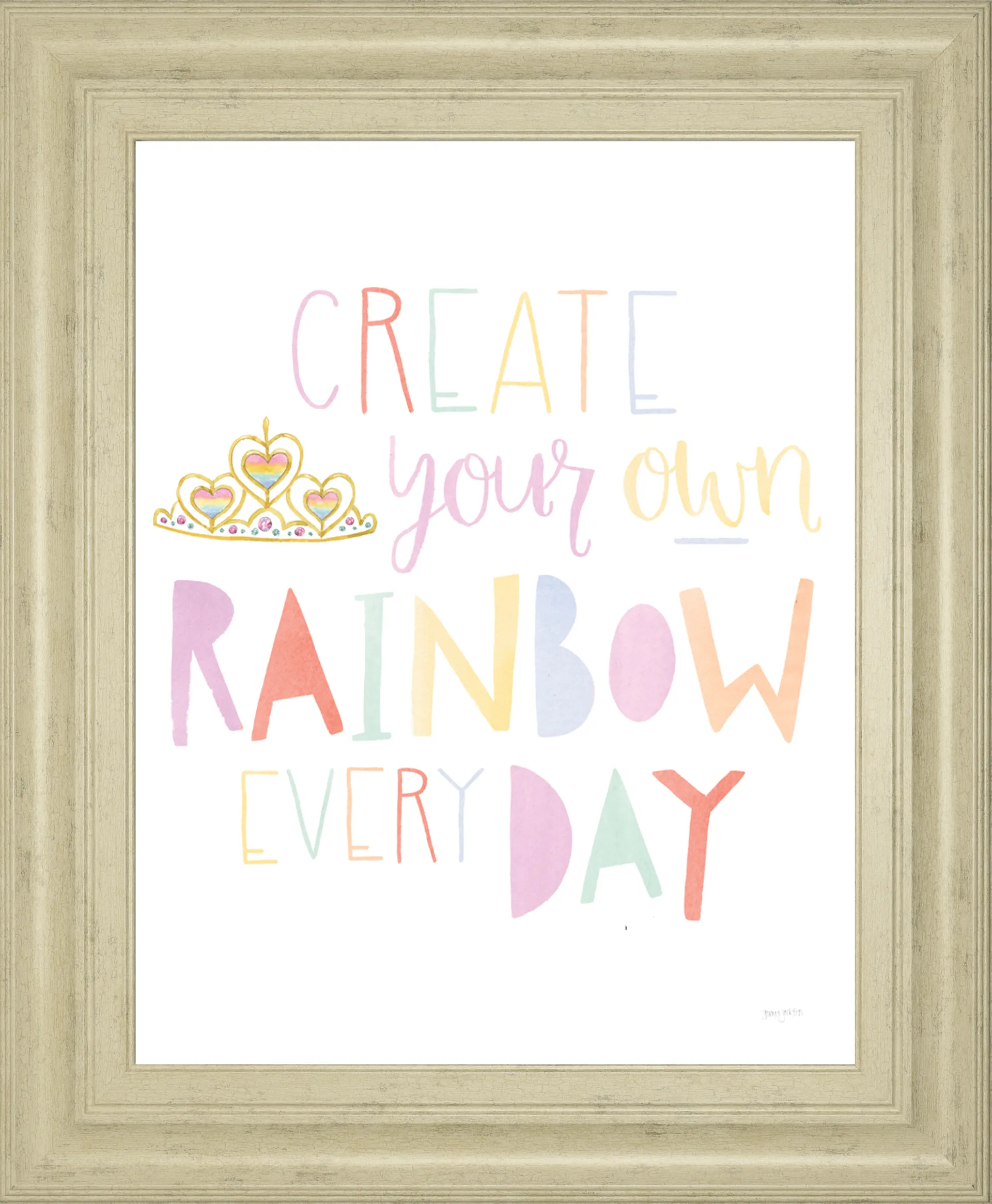 Kids Simple Rainbow Ivory Artwork - Image 1
