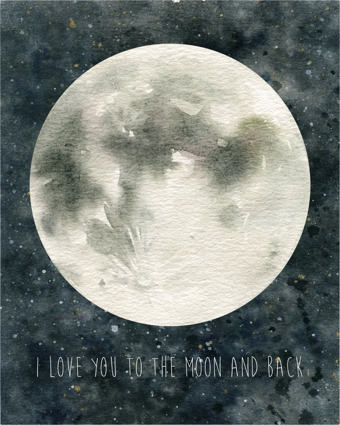 Kids Magical Moon Gray Artwork - Image 1