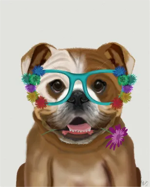 Kids Smart Portrait I Brown Artwork