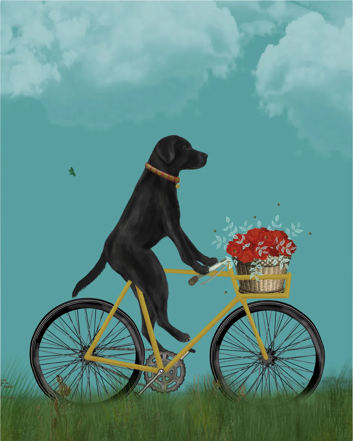 Kids Village Ride I Blue Artwork - Image 1