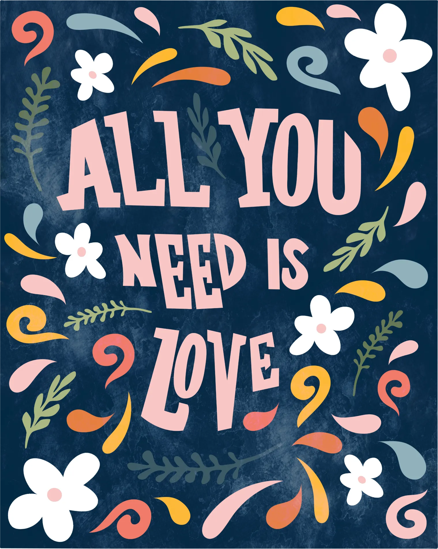 Kids Love Squibbles Navy Artwork - Thumbnail - Image 1