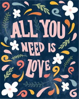 Kids Love Squibbles Navy Artwork