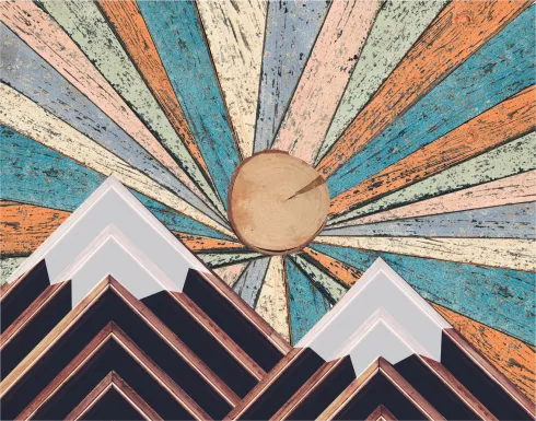 Kids Dawn At Fuji Yellow Artwork