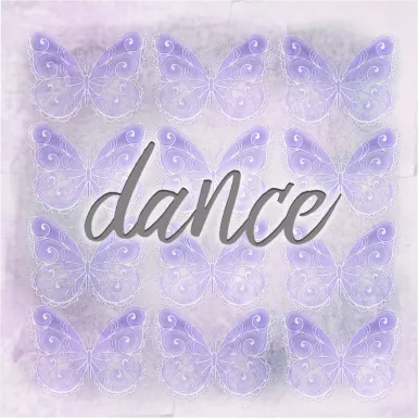 Kids Dancing Butterflies Purple Artwork