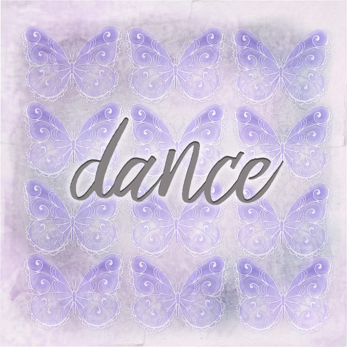 Kids Dancing Butterflies Purple Artwork - Image 1