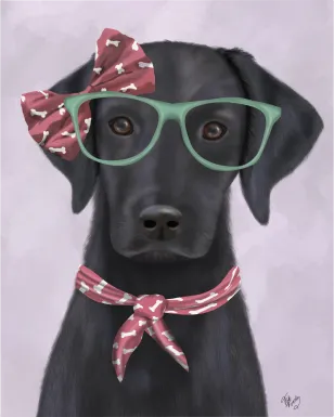 Kids Smart Portrait IV Black Artwork