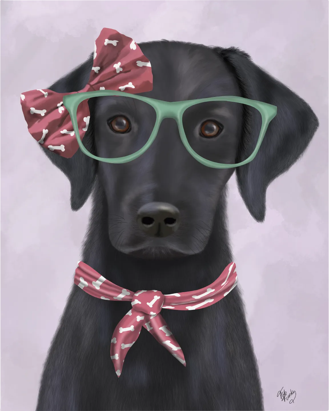 Kids Smart Portrait IV Black Artwork - Image 1