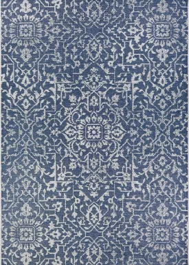 Dalmally Navy 7'6 x 10'9 Indoor/Outdoor Rug