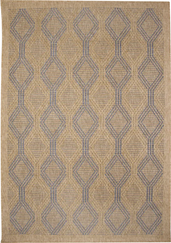 Taos Hills Navy 5'3 x 7'3 Indoor/Outdoor Rug