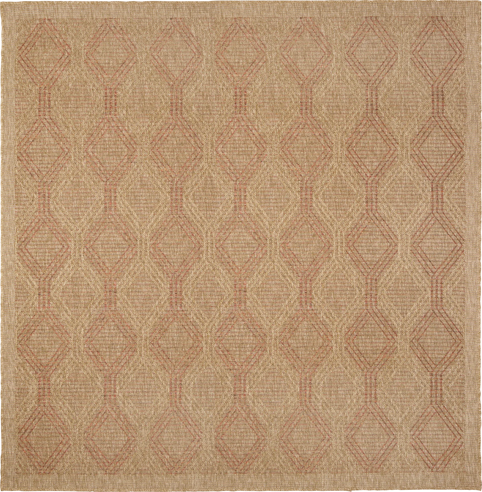 Taos Hills Terracotta 7'10 Square Indoor/Outdoor Rug - Image 1