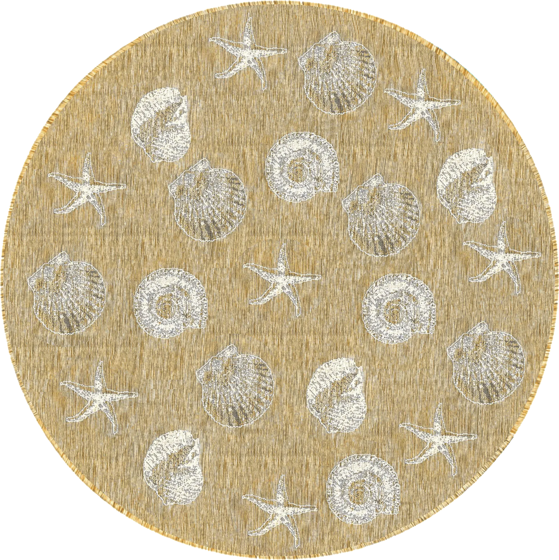 Sandfoot Point Sand 7'10 Round Indoor/Outdoor Rug - Thumbnail - Image 1