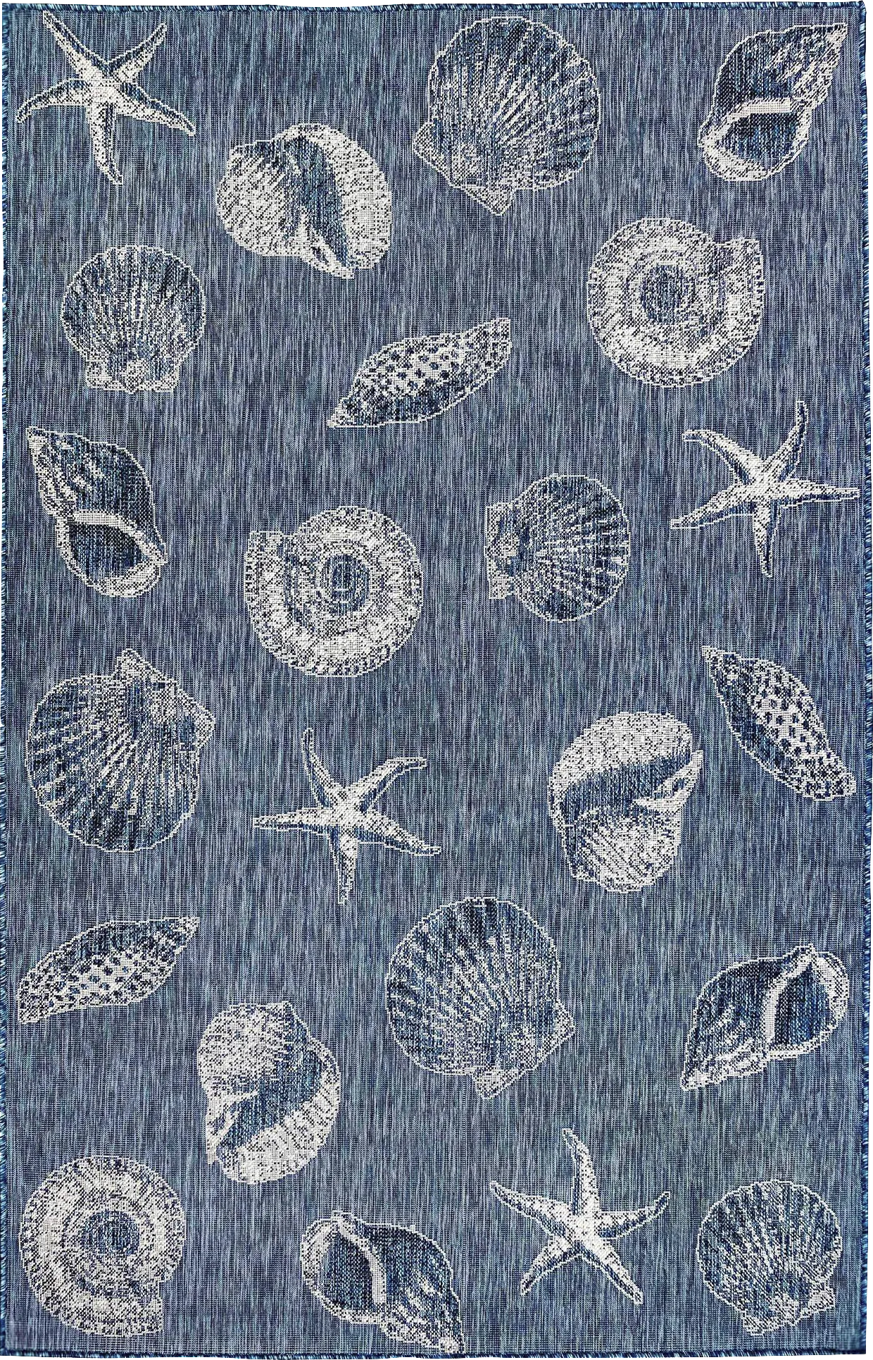 Sandfoot Point Navy 6'8 x 9'4 Indoor/Outdoor Rug - Image 1