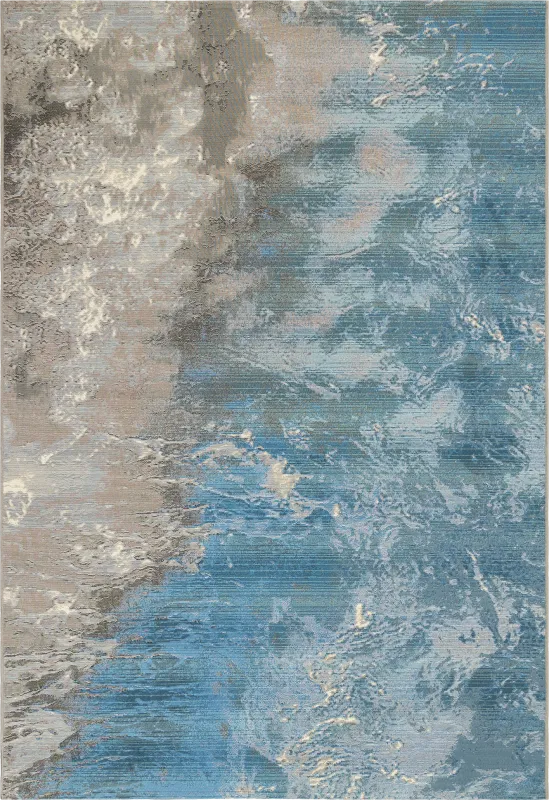 Habine Blue 7'10 x 9'10 Indoor/Outdoor Rug