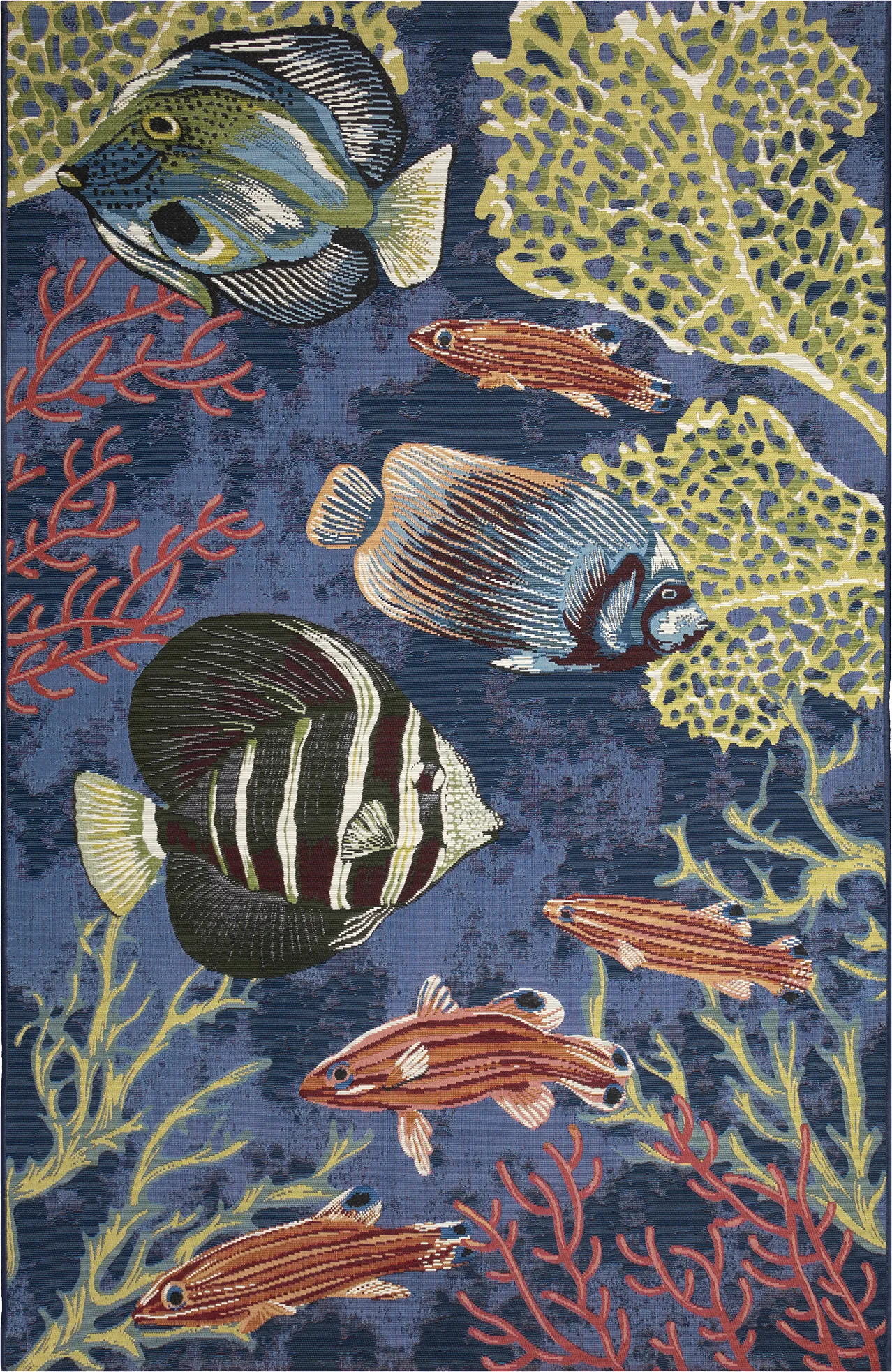 Mulrock Navy 4'10 x 7'6 Indoor/Outdoor Rug - Thumbnail - Image 1