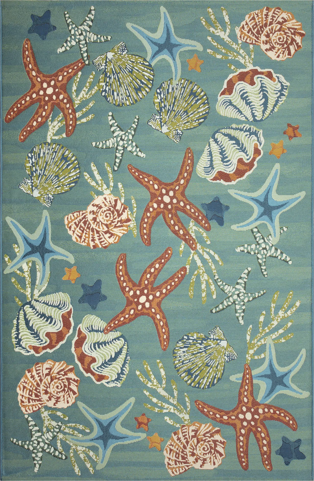 Starburn Aqua 7'10 x 9'10 Indoor/Outdoor Rug - Image 1