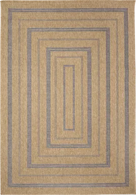 Dunhead Navy 6'8 x 9'4 Indoor/Outdoor Rug