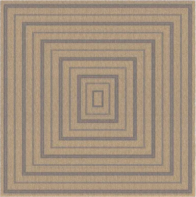 Dunhead Navy 7'10 Square Indoor/Outdoor Rug