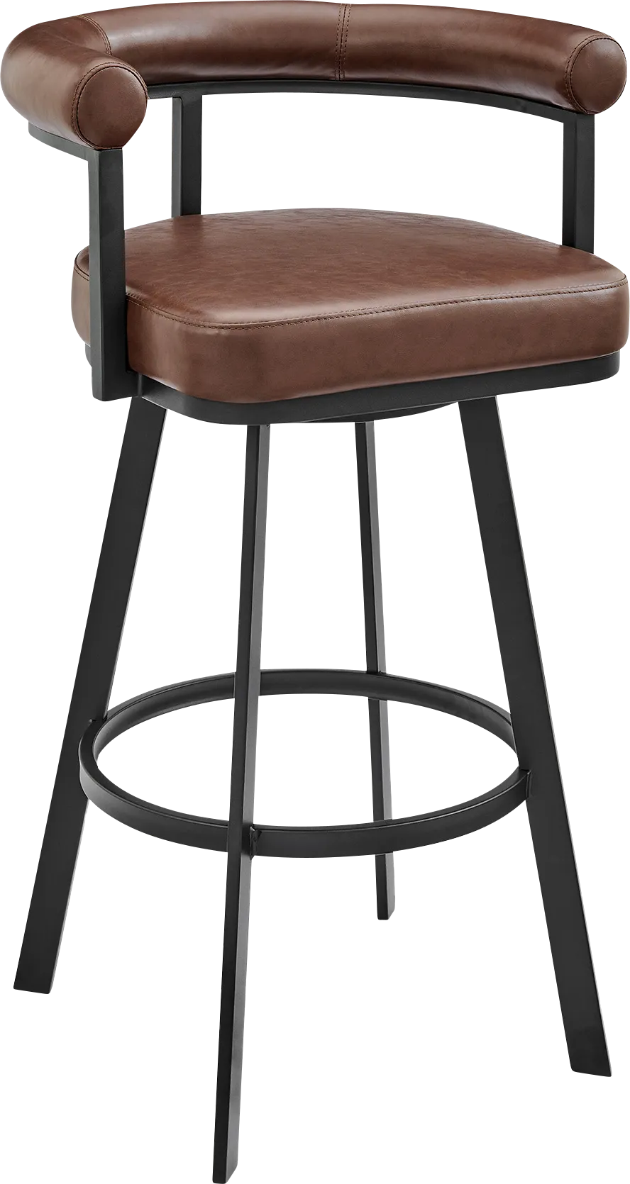 Salaignac Brown Swivel Barstool - Image 1