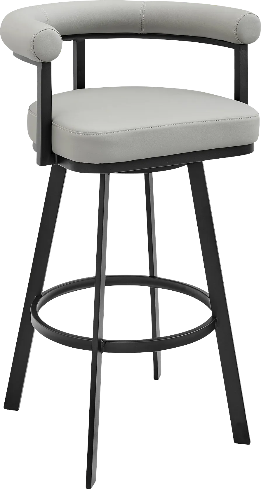 Salaignac Light Gray Swivel Counter Stool