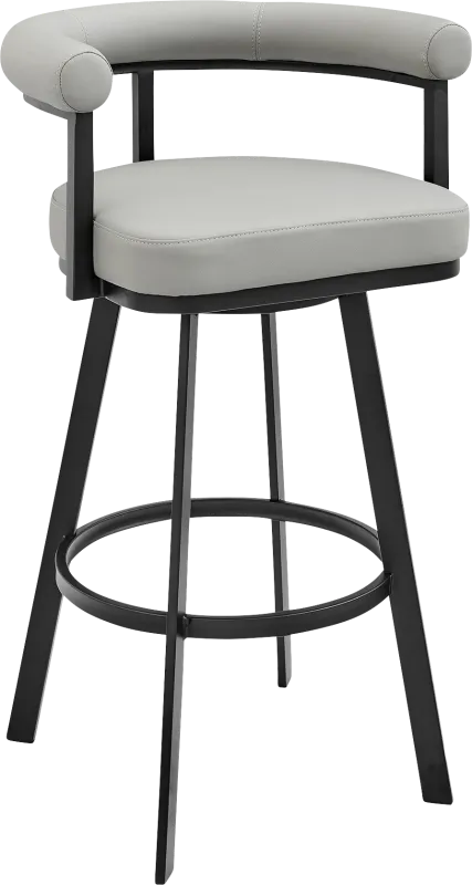 Salaignac Light Gray Swivel Counter Stool