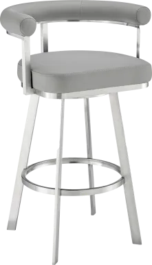 Salaignac Gray Swivel Counter Stool