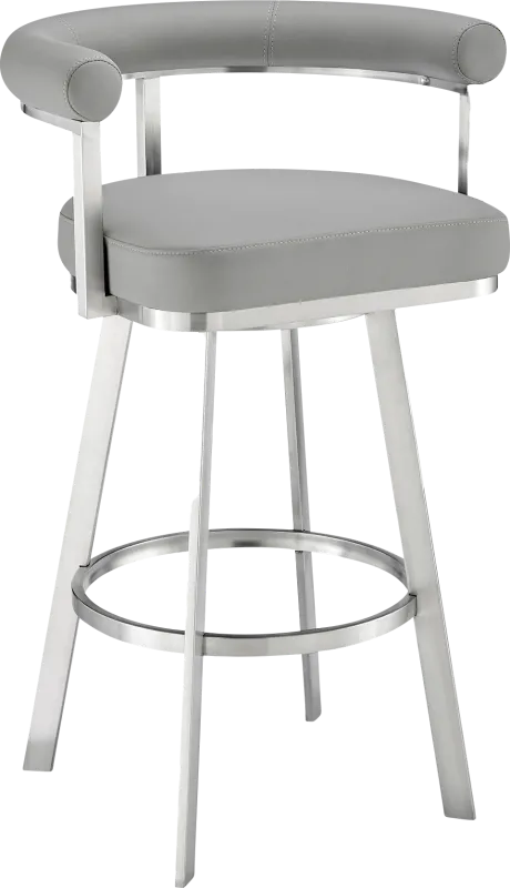 Salaignac Gray Swivel Counter Stool