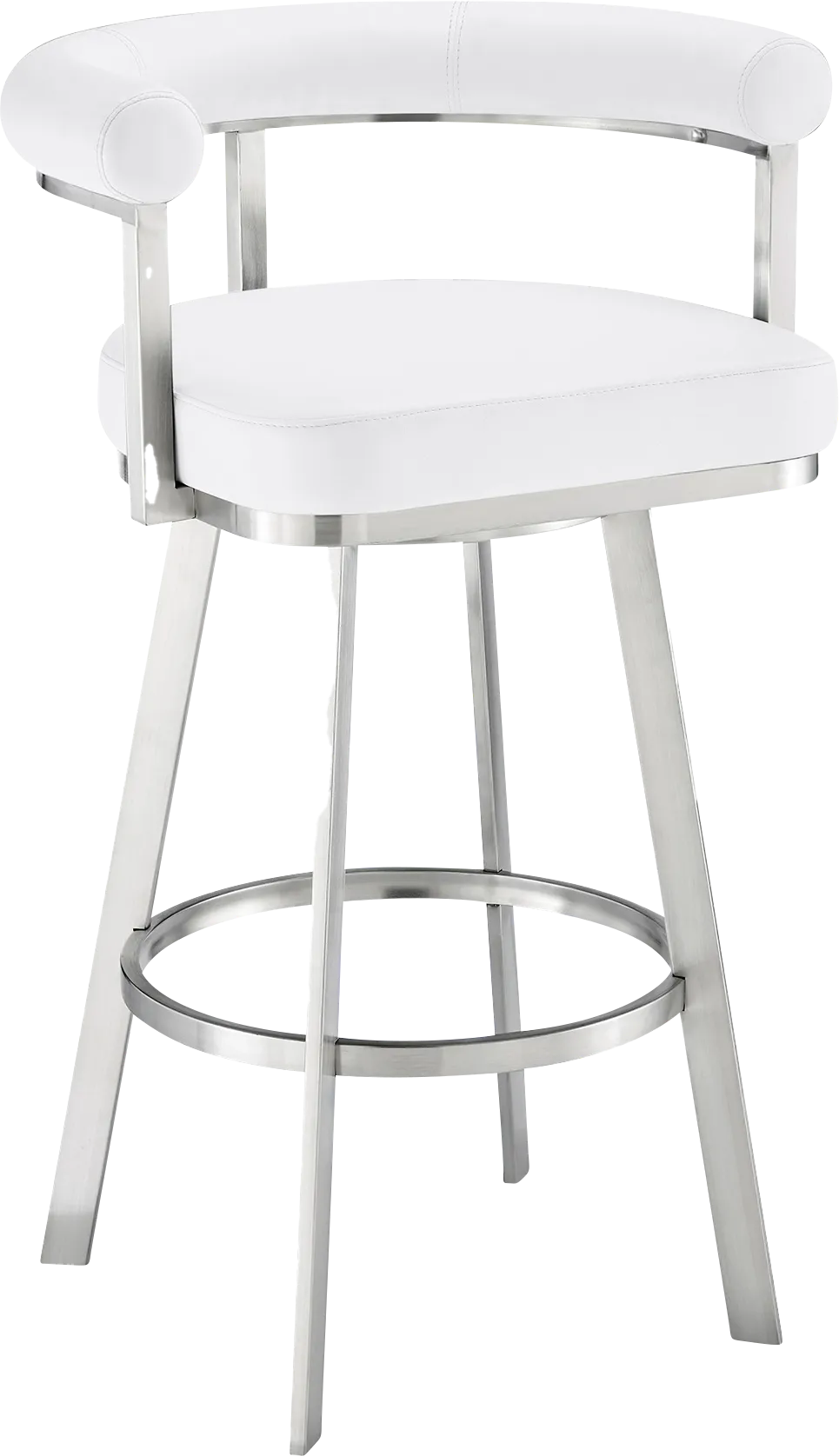 Salaignac White Swivel Counter Stool - Image 1