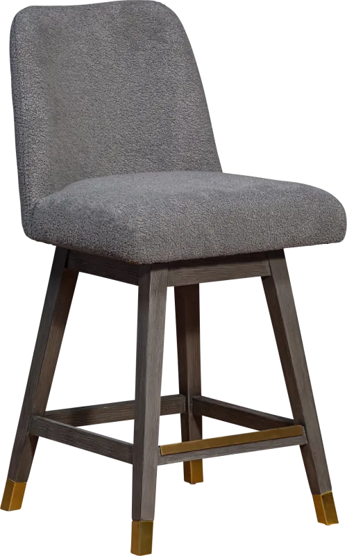 Fanshawe Gray Swivel Counter Stool